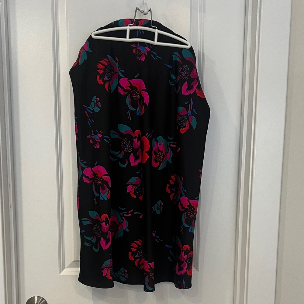J. Crew Factory Black Floral Skirt
